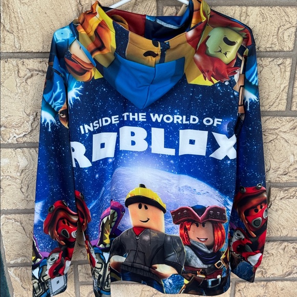 Roblox, pullover hoodie, Colorful Graphic Hoodie Size XLarge NWOT - Picture 6 of 6